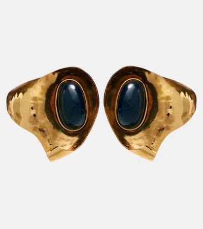 Saint Laurent Petal Gold-plated Clip-on Earrings