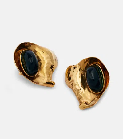 Saint Laurent Petal Gold-plated Clip-on Earrings