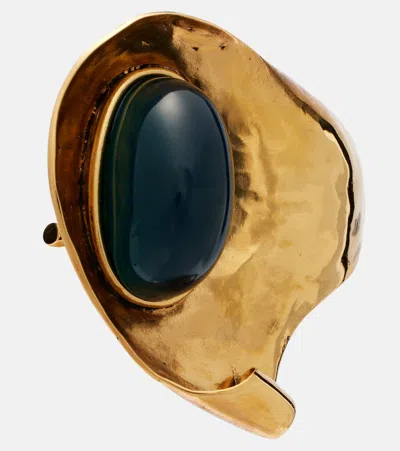 Saint Laurent Petal Gold-plated Clip-on Earrings
