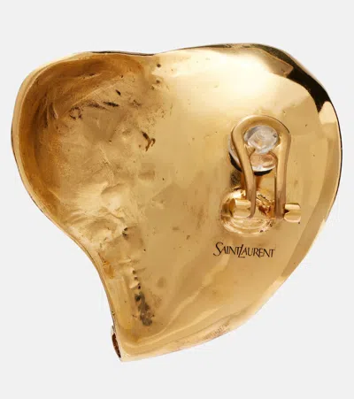 Saint Laurent Petal Gold-plated Clip-on Earrings