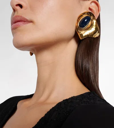 Saint Laurent Petal Gold-plated Clip-on Earrings