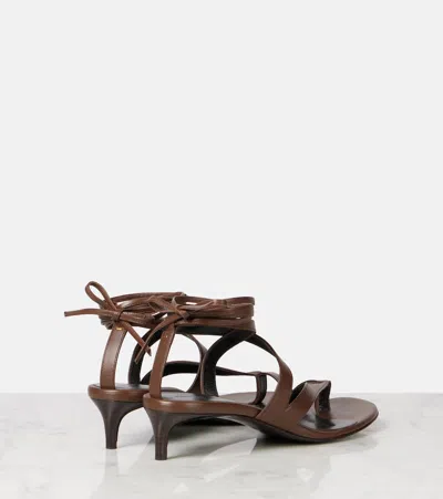Khaite 350mm Aimee Strappy Leather Heeled Sandals