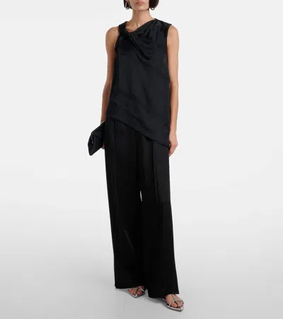 Jil Sander Metallic Leather Sandals Sky Grey In Silver