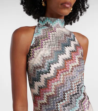 Missoni Zig Zag Embellished Lamé Minidress