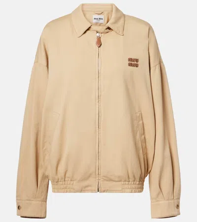 Miu Miu Logo Denim Blouson