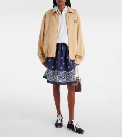 Miu Miu Logo Denim Blouson