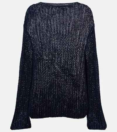 Khaite Elowen Open-knit Cotton-blend Sweater