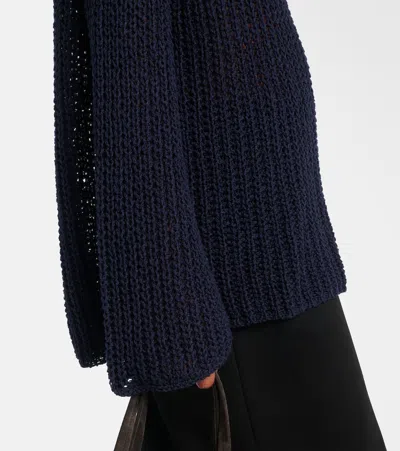 Khaite Elowen Open-knit Cotton-blend Sweater