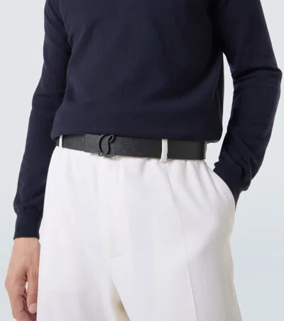 Christian Louboutin Mooncrest Reversible Leather Belt
