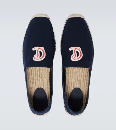Christian Louboutin Nanou Mooncrest Canvas Espadrilles