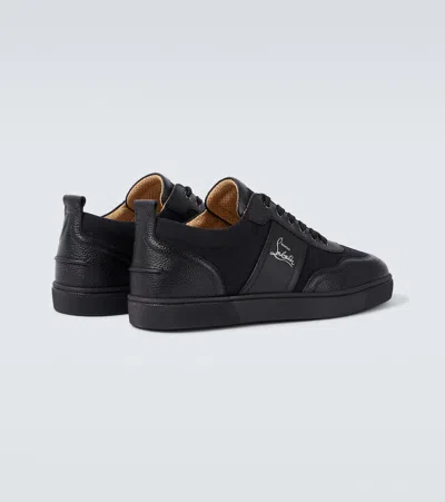 Christian Louboutin Retero Full-grain Leather-trimmed Canvas Sneakers