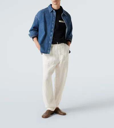 Jacquemus Crewneck Sweatshirt Le Gros Grain In Black