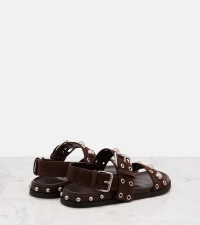 Valentino Nellcôte Studded Suede Sandals