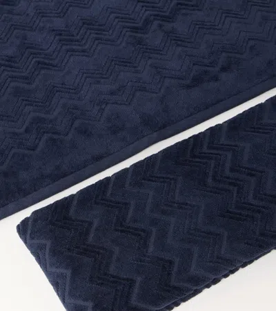 Missoni Chalk Set Of 2 Zigzag Cotton Terry Towels