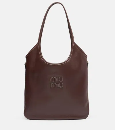 Miu Miu Ivy Medium Leather Tote Bag