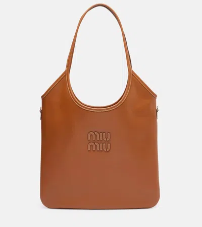 Miu Miu Ivy Medium Leather Tote Bag