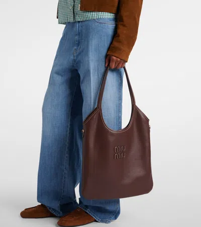 Miu Miu Ivy Medium Leather Tote Bag