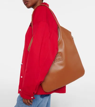 Miu Miu Ivy Medium Leather Tote Bag