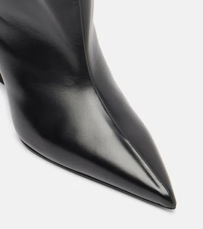 Attico Cheope 60 Leather Knee-high Boots In Black