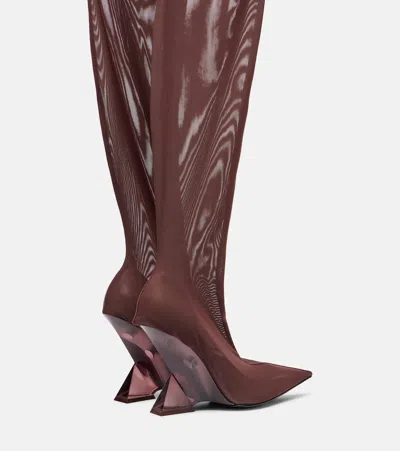 Attico Cheopissima 105 Mesh Over-the-knee Boots