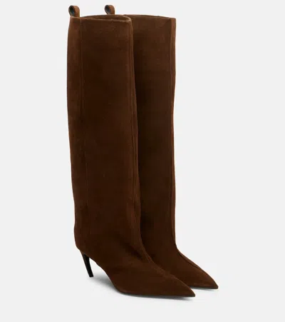 Attico Lea 65 Suede Knee-high Boots