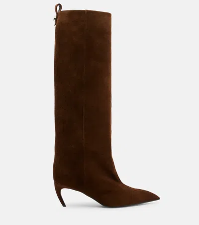 Attico Lea 65 Suede Knee-high Boots