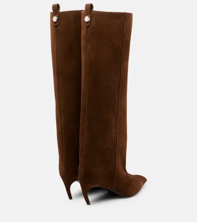 Attico Lea 65 Suede Knee-high Boots