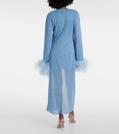 Oseree Oséree Lumière Plumage Feather-trimmed Robe