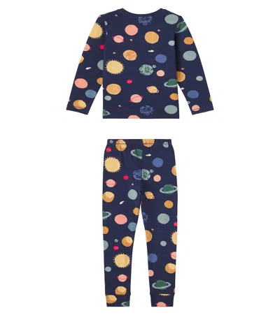 Liewood Wilhelm Printed Cotton-blend Pajamas In Blue