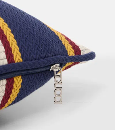 Gucci Logo Striped Cotton Cushion