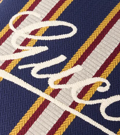 Gucci Logo Striped Cotton Cushion