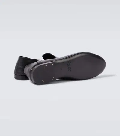 Saint Laurent Alain Leather Slippers