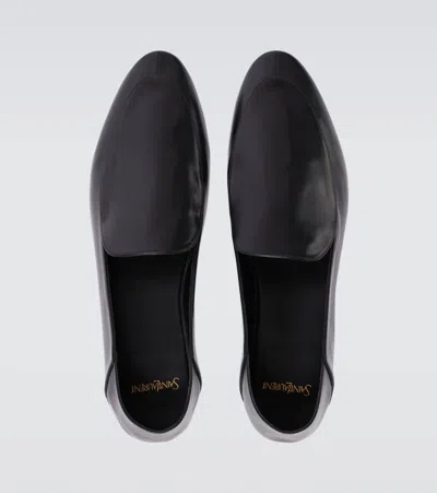 Saint Laurent Alain Leather Slippers
