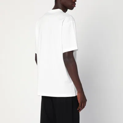 Y-3 White Cotton T-shirt With Logo In White