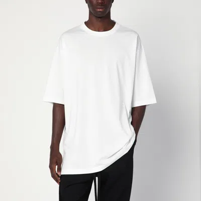 Y-3 Crewneck Graphic Print Oversize Short Sleeve T-shirt In White