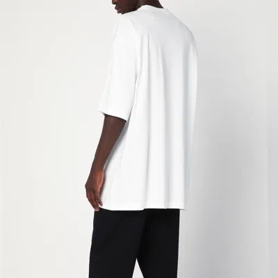 Y-3 Crewneck Graphic Print Oversize Short Sleeve T-shirt In White