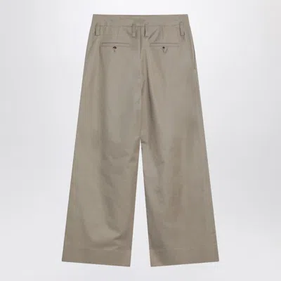 Alexander Mcqueen Alexander Mc Queen Beige Cotton Gabardine Chino Pants In Gray