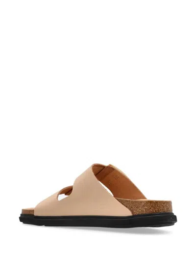 Birkenstock Arizona Droplet Buckle Shiny Leather Sandals In Multi