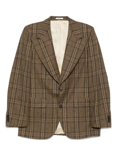 Husbands Checked Single-breasted Blazer