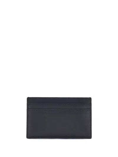 Alexander Mcqueen Leather Card Case With Multiple Compartments In Black