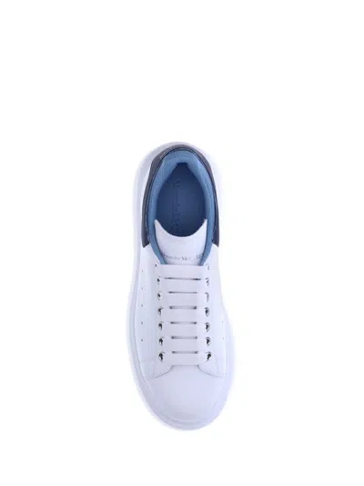 Alexander Mcqueen Leather Platform Sneakers Perforated Detailing In White
