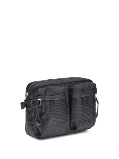 Gucci Compact Nexus Gg Monogram Messenger Bag In Black
