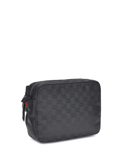 Gucci Compact Nexus Gg Monogram Messenger Bag In Black