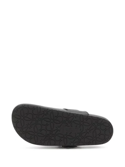 Loewe Ease Buckle Brushed Leather Clogs