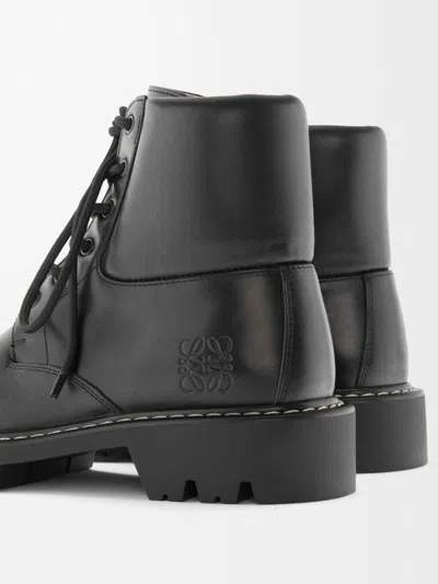 Loewe Sierra Ankle Boots In Vegetable Tanned Calfskin In Black