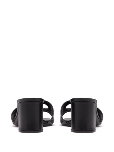 Valentino Garavani Women Vlogo Cut-out Leather Mules