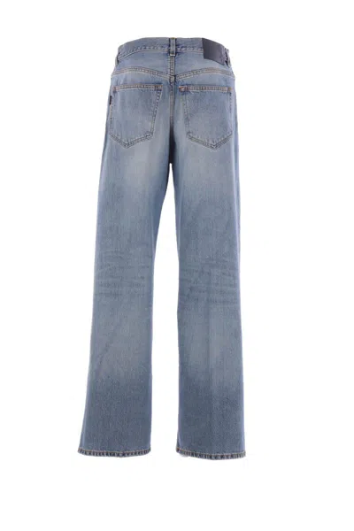 Haikure Blue Cotton Denim Jeans In Blue