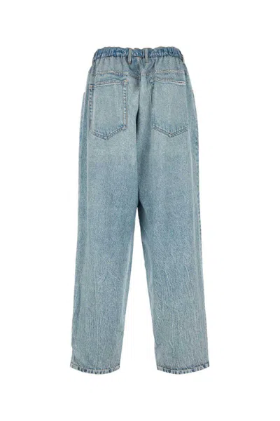 Alexander Wang Printed Denim Track Pant In Nylon
