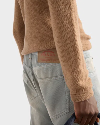 Prada Corduroy Jeans In Blue