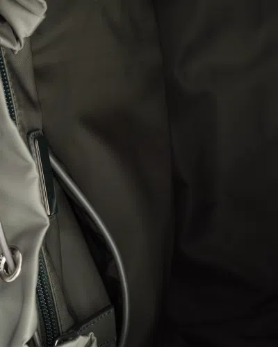 Prada Re-nylon And Leather Backpack In Gray